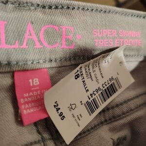 Children's Place- Girls (18) Super Skinny Tres Etroite Gray ,Stretch JEANS❗NWT❗